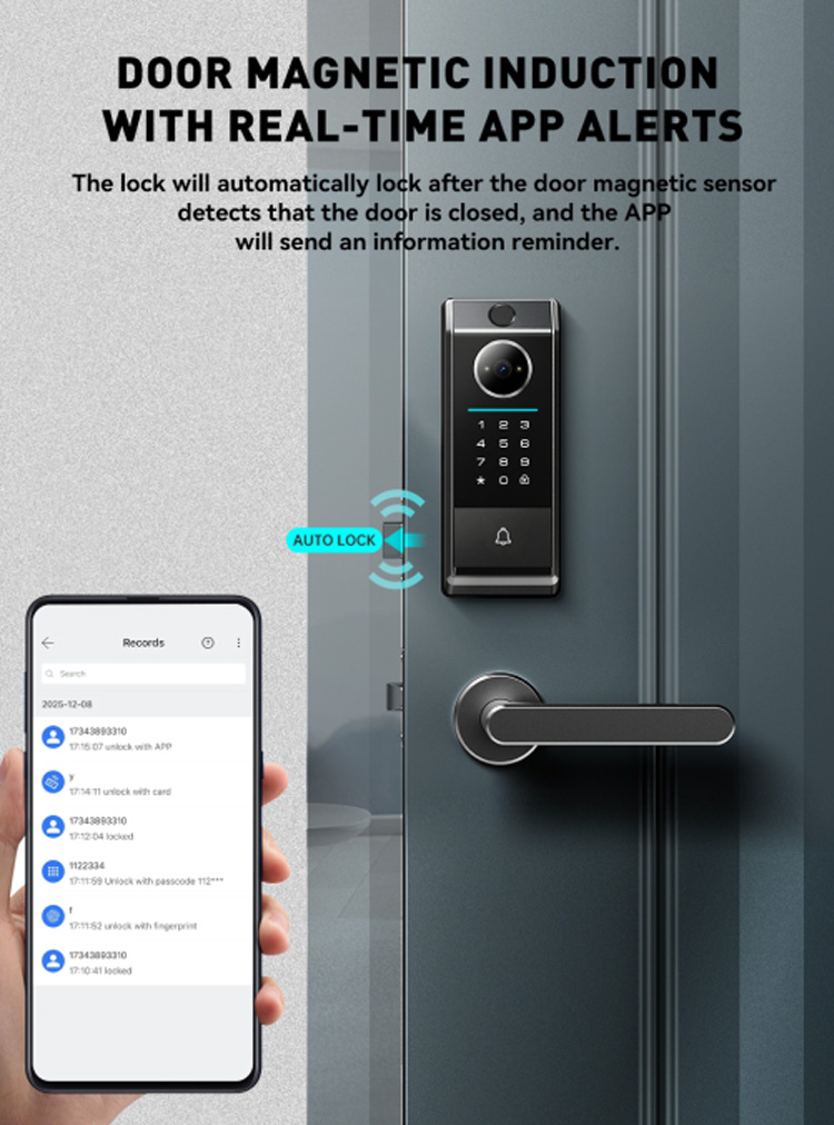 Cybelock D63 — door magnetic induction with real-time app alerts